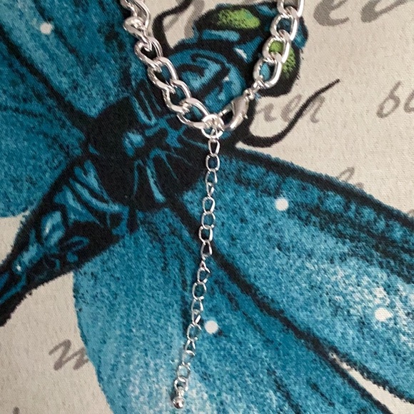 Silver-tone Chain Necklace with Pendant - Picture 4 of 5